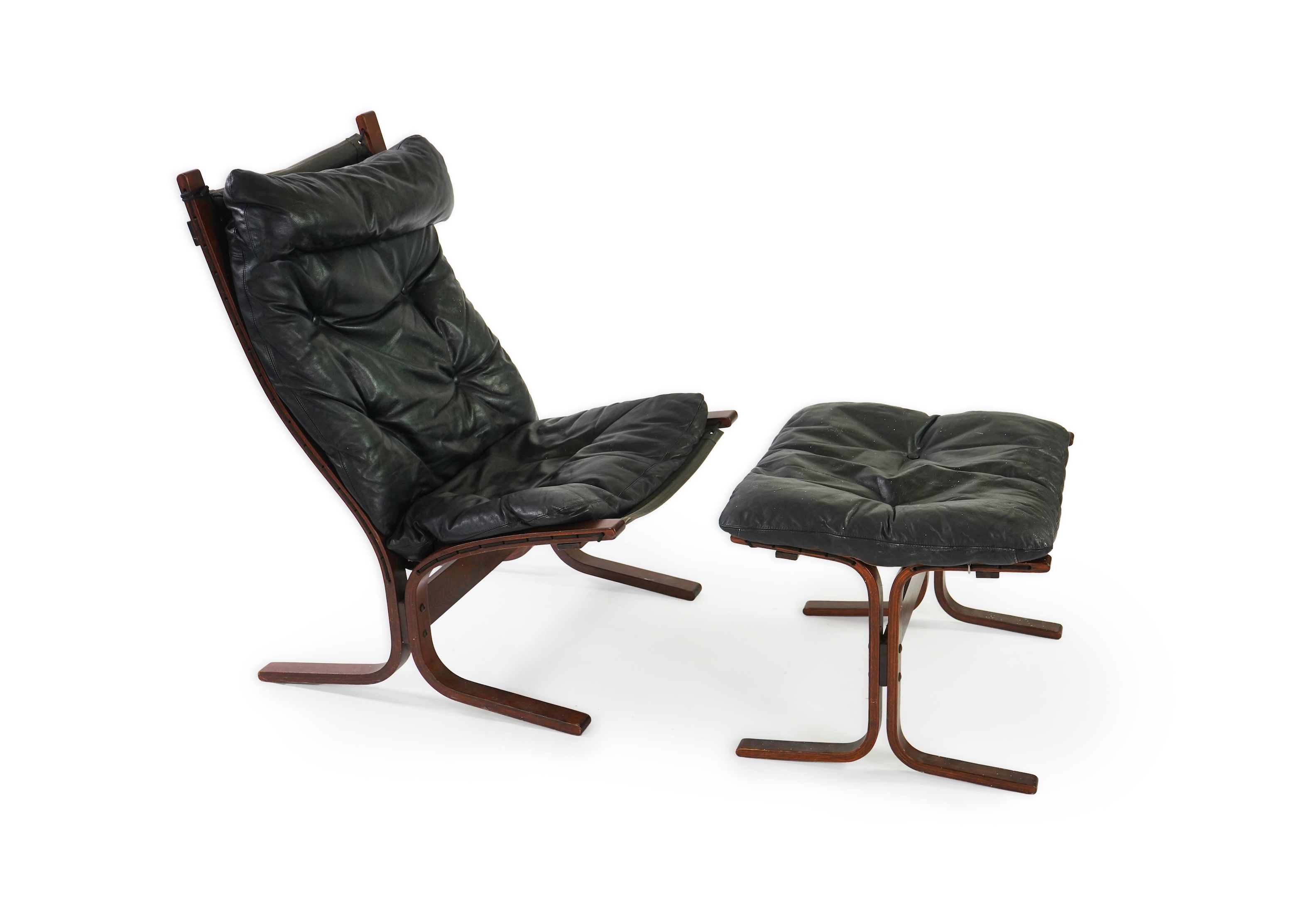 Ingmar Relling (Norwegian, 1920-2002) for Westnofa: A 'Siesta' lounge chair and ottoman